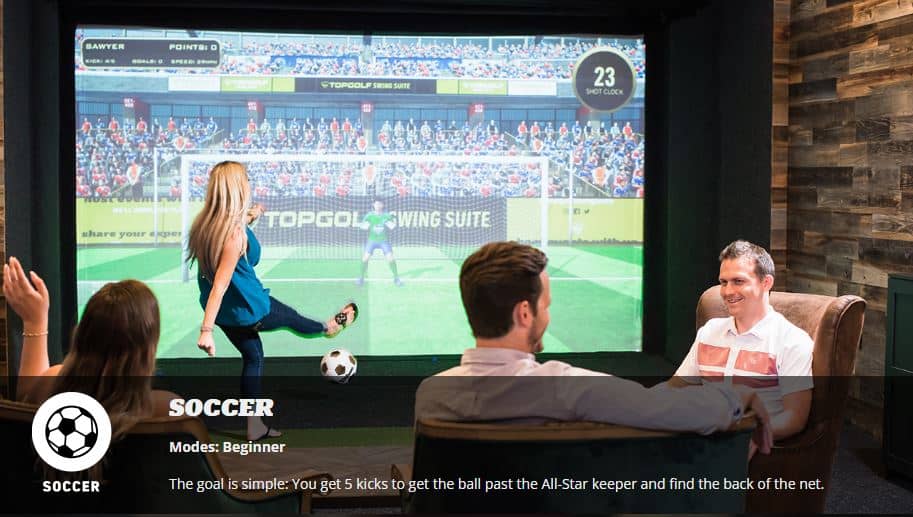 Topgolf Swing Suites in Ohio | Virtual Golf & Sports | The Brew Kettle 6 Swing soccer